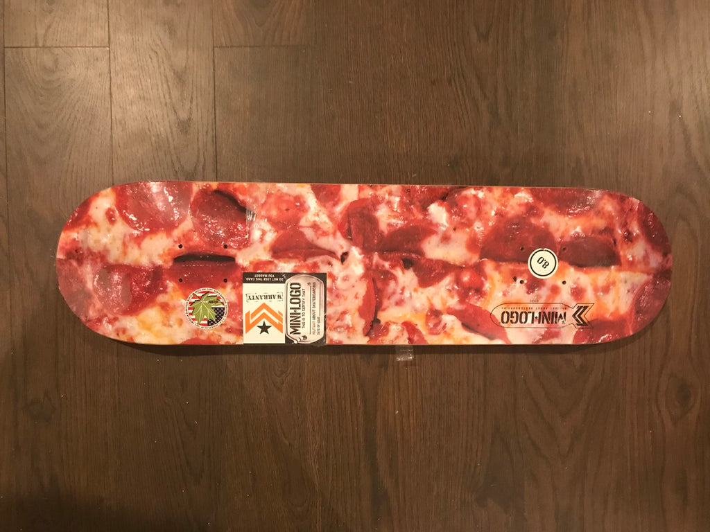 Mini-Logo Pepperoni Pizza Skate Deck image 0